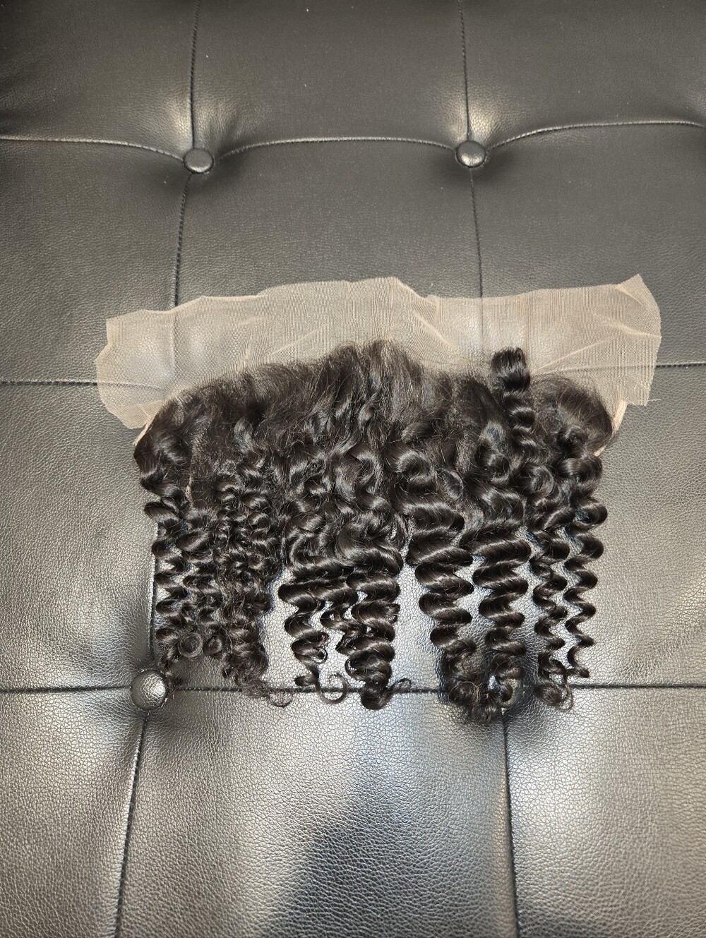 12" Raw Virgin Burmese Curly 13x4 HD Lace Frontal